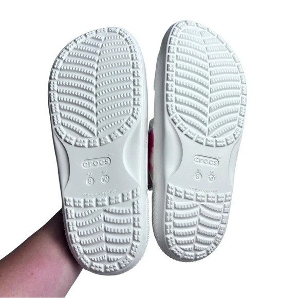 Classic Crocs Tie‎ Dye Graphic Sandal White/Multi Relaxed Fit M8/W10 Unisex - Picture 7 of 8